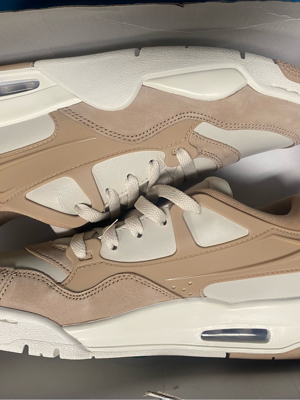 Jordan Women’s Tan & White Low-Top Sneakers